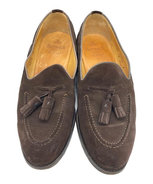 berwick（バーウィック）berwick (バーウィック) スエードタッセルローファー ブラウン サイズ:8の古着・服飾アイテム