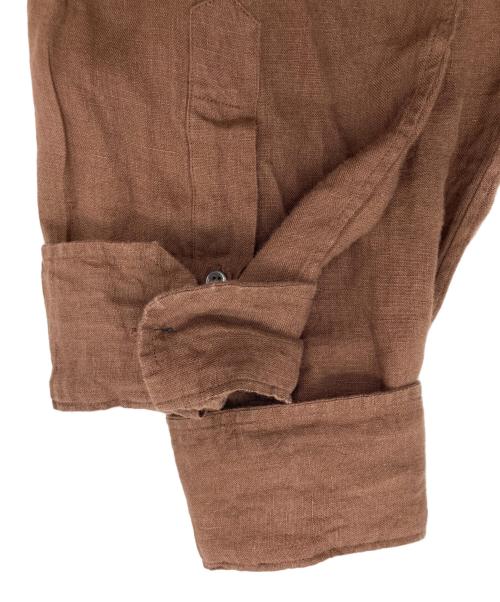 JOURNAL STANDARD TRISECT2（ジャーナルスタンダートトライセクトツー）JOURNAL STANDARD TRISECT2 (ジャーナルスタンダートトライセクトツー) CANCLINI ファット ボタンダウン シャツ ブラウン サイズ:Mの古着・服飾アイテム