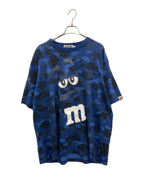 A BATHING APE（アベイシングエイプ）A BATHING APE (ア ベイシング エイプ) M＆M's Tシャツ ネイビー サイズ:Lの古着・服飾アイテム