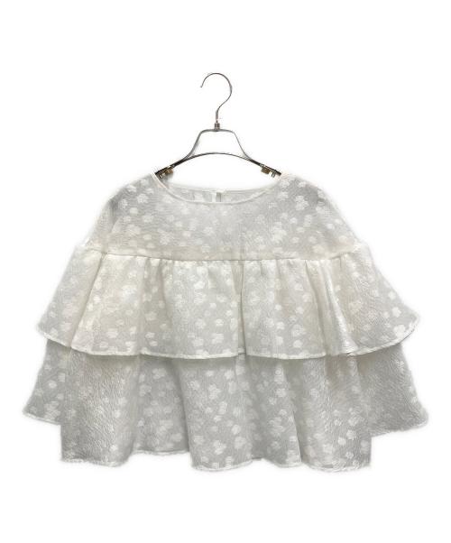 roughlow（ラフロー）roughlow (ラフロー) ジャガードレイヤードブラウス ホワイト サイズ:FREE 未使用品の古着・服飾アイテム