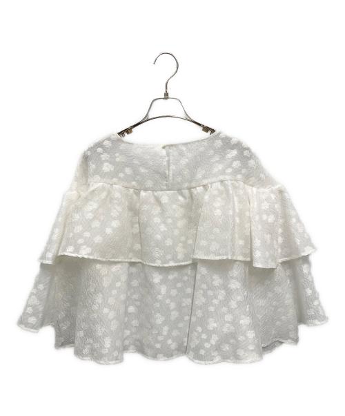 roughlow（ラフロー）roughlow (ラフロー) ジャガードレイヤードブラウス ホワイト サイズ:FREE 未使用品の古着・服飾アイテム