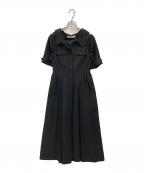 HER LIP TOハーリップトゥ）の古着「Open Shoulder Tuck Shirt Dress」｜ブラック