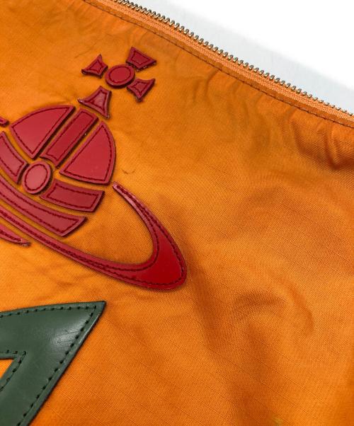 Vivienne Westwood（ヴィヴィアンウエストウッド）Vivienne Westwood (ヴィヴィアンウエストウッド) オーブナイロンショルダーバッグ オレンジの古着・服飾アイテム