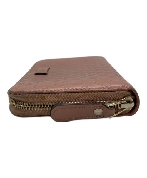 GUCCI（グッチ）GUCCI (グッチ) ラウンドファスナー長財布 ピンクの古着・服飾アイテム