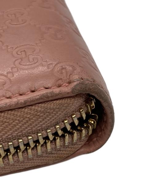 GUCCI（グッチ）GUCCI (グッチ) ラウンドファスナー長財布 ピンクの古着・服飾アイテム
