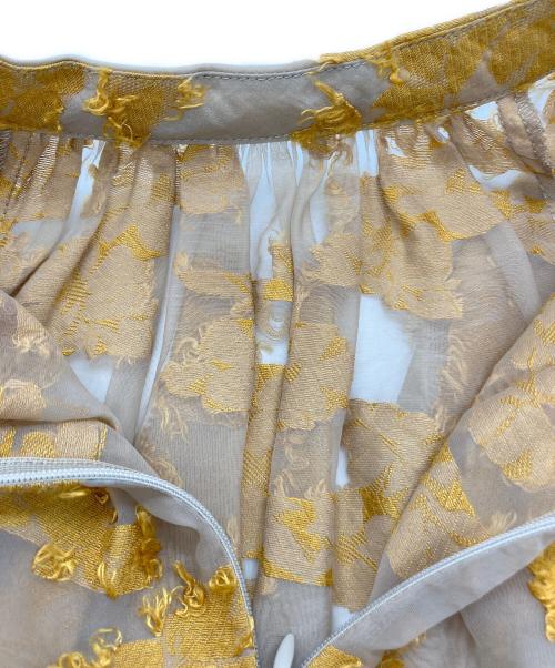 CLANE（クラネ）CLANE (クラネ) フローフラワージャガードトップス イエロー サイズ:1の古着・服飾アイテム