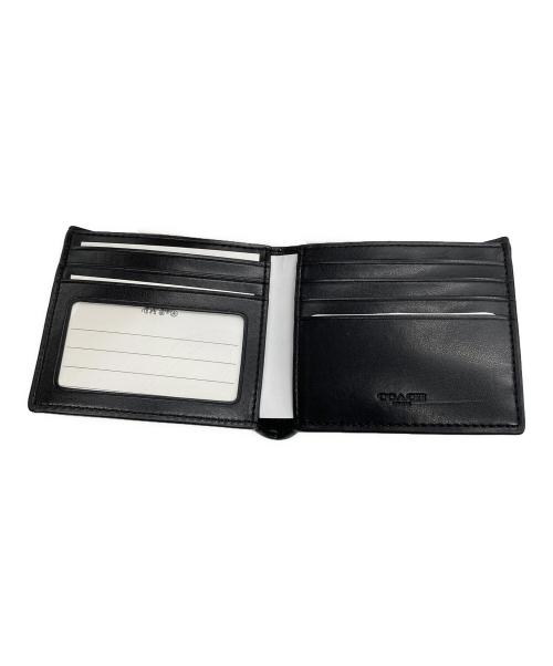 COACH（コーチ）COACH (コーチ) ATARI ビルフォード オール オーバー二つ折り財布 ブラックの古着・服飾アイテム