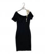 ANDMARYアンドマリー）の古着「Mary logo ribbon midium dress」｜ブラック