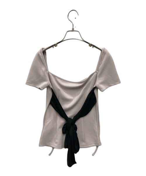ANDMARY（アンドマリー）ANDMARY (アンドマリー) Nancy ribbon tops ベージュ サイズ:FREEの古着・服飾アイテム