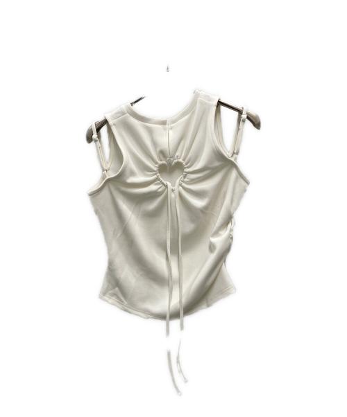 ANDMARY（アンドマリー）ANDMARY (アンドマリー) Heart point tops ホワイト サイズ:FREEの古着・服飾アイテム