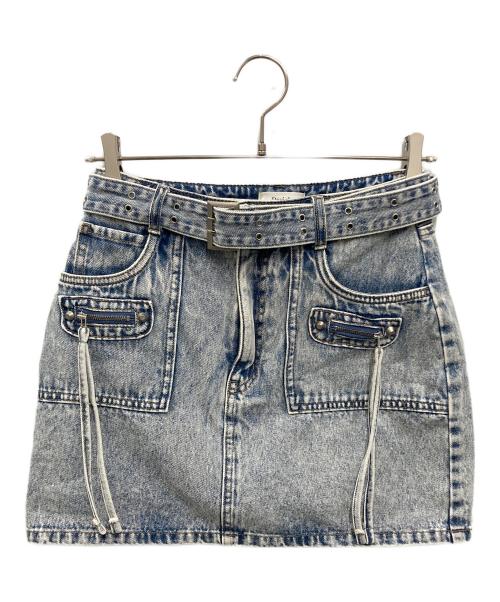 darich（ダーリッチ）Darich (ダーリッチ) デザインケミカルミニスカート インディゴ サイズ:Mの古着・服飾アイテム