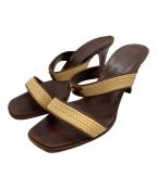 CHANELシャネル）の古着「ココマーク ストローサンダル」｜ベージュ