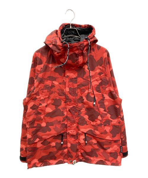 A BATHING APE（ア ベイシング エイプ）A BATHING APE (ア ベイシング エイプ) COLOR CAMO SNOWBOARD JACKET レッド サイズ:XLの古着・服飾アイテム