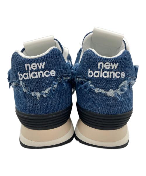 NEW BALANCE（ニューバランス）NEW BALANCE (ニューバランス) MIU MIU (ミュウミュウ) 574 デニムスニーカー インディゴ サイズ:37 1/2の古着・服飾アイテム
