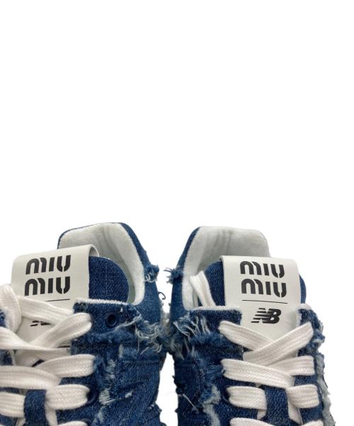 NEW BALANCE（ニューバランス）NEW BALANCE (ニューバランス) MIU MIU (ミュウミュウ) 574 デニムスニーカー インディゴ サイズ:37 1/2の古着・服飾アイテム