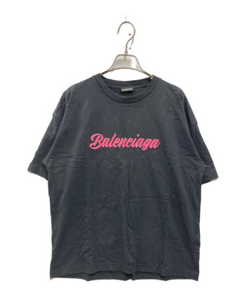 BALENCIAGA（バレンシアガ）BALENCIAGA (バレンシアガ) Logo Print S/S T-Shirt ブラック サイズ:Mの古着・服飾アイテム