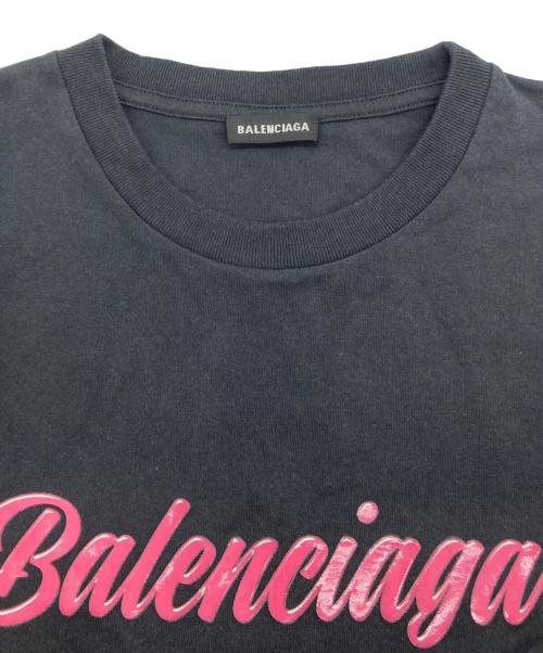 BALENCIAGA（バレンシアガ）BALENCIAGA (バレンシアガ) Logo Print S/S T-Shirt ブラック サイズ:Mの古着・服飾アイテム