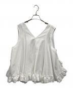 cygneシーニュ）の古着「フレアフリルトップス」｜ホワイト