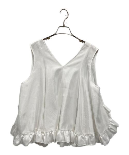 cygne（シーニュ）cygne (シーニュ) フレアフリルトップス ホワイト サイズ:FREE 未使用品の古着・服飾アイテム