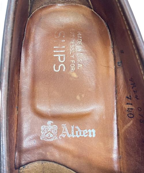 Alden（オールデン）ALDEN (オールデン) SHIPS (シップス) コードバン ペニーローファー ブラウン サイズ:8 B/Dの古着・服飾アイテム