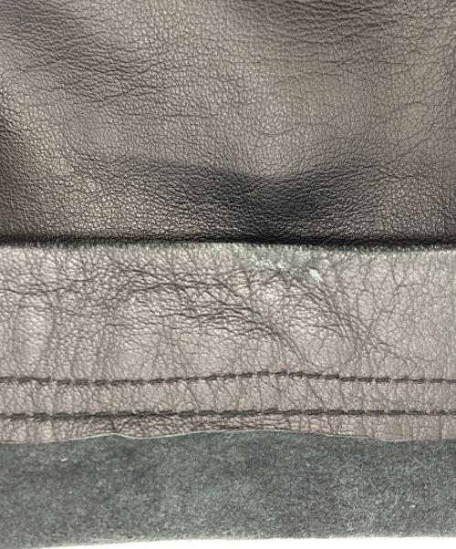 AVIREX（アヴィレックス）AVIREX (アヴィレックス) レザー トラックパンツ ブラック サイズ:XLの古着・服飾アイテム