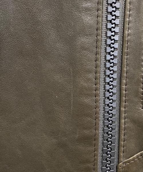 AVIREX（アヴィレックス）AVIREX (アヴィレックス) タクティカルレザージャケット オリーブ サイズ:Lの古着・服飾アイテム