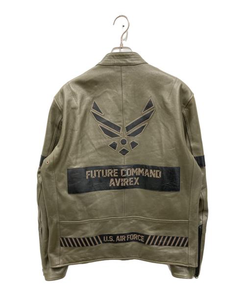 AVIREX（アヴィレックス）AVIREX (アヴィレックス) COMAND SINGLE RIDERS オリーブ サイズ:2XLの古着・服飾アイテム