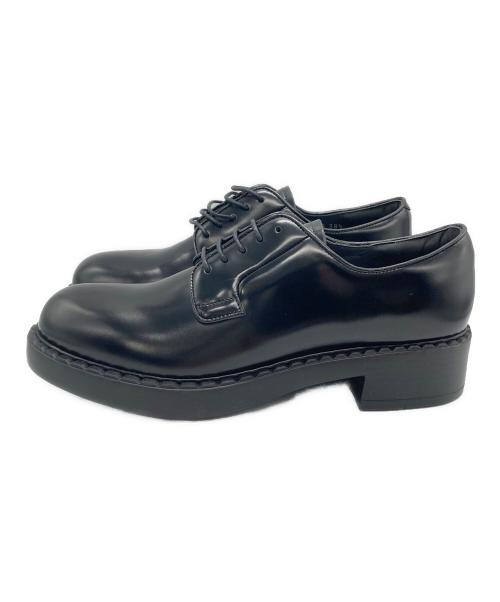 PRADA（プラダ）PRADA (プラダ) レースアップシューズ ブラック サイズ:38 1/2の古着・服飾アイテム