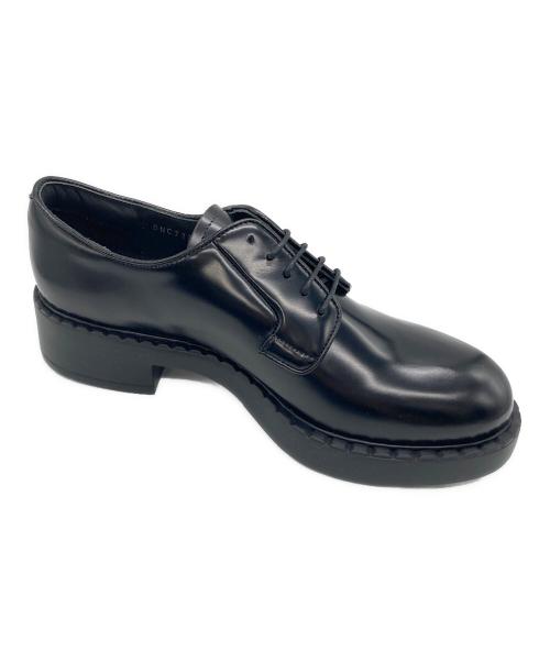 PRADA（プラダ）PRADA (プラダ) レースアップシューズ ブラック サイズ:38 1/2の古着・服飾アイテム