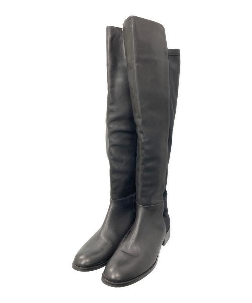 daniella&GEMMA（ダニエラアンドジェマ）Daniella&GEMMA (ダニエラアンドジェマ) Akiko Kizu (アキコ) バックストレッチニーハイブーツ ブラック サイズ:40の古着・服飾アイテム