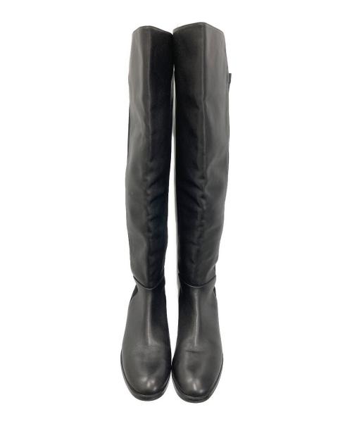 daniella&GEMMA（ダニエラアンドジェマ）Daniella&GEMMA (ダニエラアンドジェマ) Akiko Kizu (アキコ) バックストレッチニーハイブーツ ブラック サイズ:40の古着・服飾アイテム