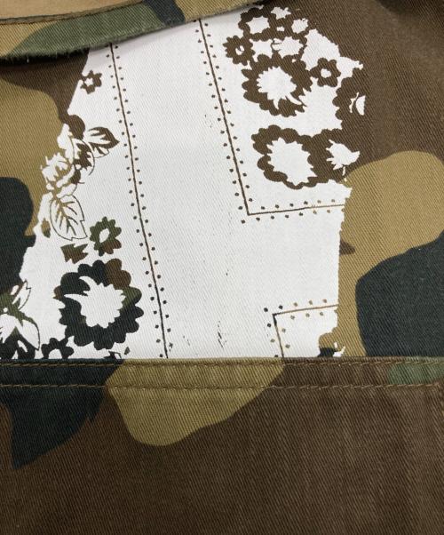 NOMARHYTHM TEXTILE（ノーマリズムテキスタイル）NOMARHYTHM TEXTILE (ノーマリズムテキスタイル) Sign Print Work Pants camo グリーン サイズ:3の古着・服飾アイテム