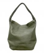 HIROFUヒロフ）の古着「シュリンクレザー ワンショルダーバッグ」｜カーキ