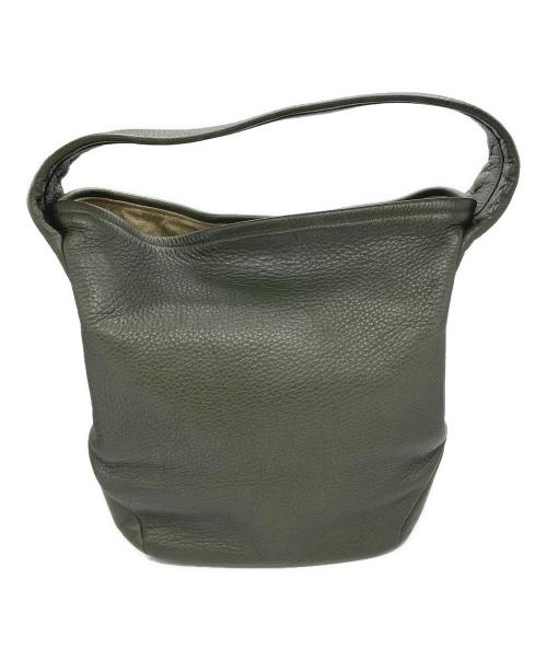 HIROFU（ヒロフ）HIROFU (ヒロフ) シュリンクレザー ワンショルダーバッグ カーキの古着・服飾アイテム