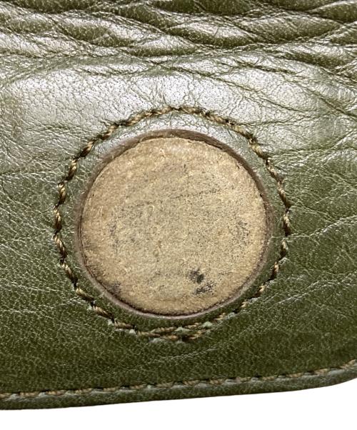 HIROFU（ヒロフ）HIROFU (ヒロフ) シュリンクレザー ワンショルダーバッグ カーキの古着・服飾アイテム