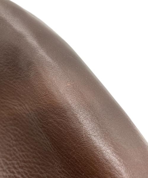 HIROFU（ヒロフ）HIROFU (ヒロフ) Hロゴ シュリンクレザー ワンショルダーバッグ ブラウンの古着・服飾アイテム