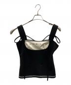 ANDMARYアンドマリー）の古着「Luca stitch tops」｜ブラック