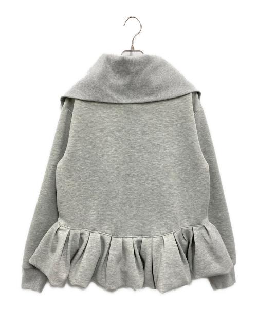 bow.a（ボウ・エー）bow.a (ボウ・エー) BONDING ZIP UP JACKET グレー サイズ:FREEの古着・服飾アイテム