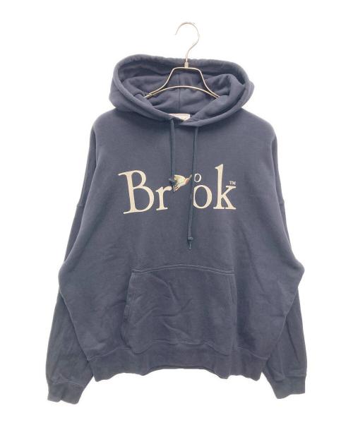 BROOK（ブルック）Brook (ブルック) プリントパーカー ネイビー サイズ:Mの古着・服飾アイテム