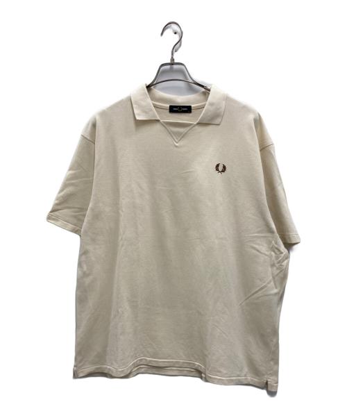 FRED PERRY（フレッドペリー）FRED PERRY (フレッドペリー) JOURNAL STANDARD (ジャーナルスタンダード) FOOTBALL COLLAR SHIRT ホワイト サイズ:XLの古着・服飾アイテム