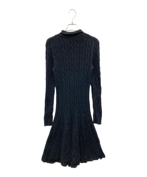 POLO RALPH LAUREN（ポロ・ラルフローレン）POLO RALPH LAUREN (ポロ・ラルフローレン) ケーブルニットワンピース ブラック サイズ:XSの古着・服飾アイテム