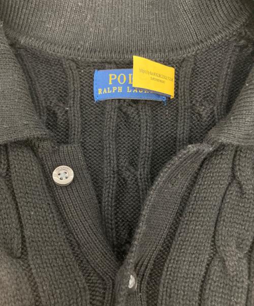 POLO RALPH LAUREN（ポロ・ラルフローレン）POLO RALPH LAUREN (ポロ・ラルフローレン) ケーブルニットワンピース ブラック サイズ:XSの古着・服飾アイテム