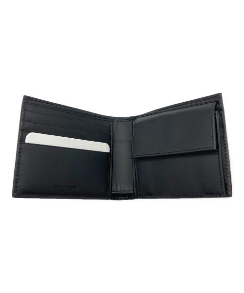 BOTTEGA VENETA（ボッテガベネタ）BOTTEGA VENETA (ボッテガベネタ) イントレチャート ピッコロ コインパース付き 二つ折りウォレット ブラックの古着・服飾アイテム