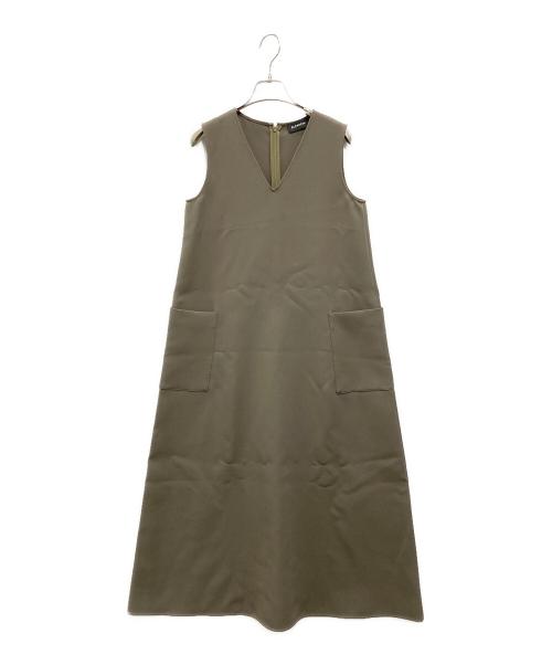 BLENHEIM（ブレンヘイム）BLENHEIM (ブレンヘイム) サイドポケットロングワンピース カーキ サイズ:XSの古着・服飾アイテム