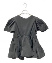 rosy monster（ロージーモンスター）の古着「crispy satin tops」｜ブラック