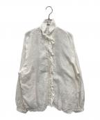 journal standard luxeジャーナルスタンダード ラックス）の古着「リネンワッシャー フリルブラウス」｜ホワイト