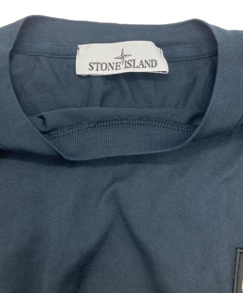 STONE ISLAND（ストーンアイランド）STONE ISLAND (ストーンアイランド) ロゴパッチ T シャツ ブラック サイズ:Mの古着・服飾アイテム