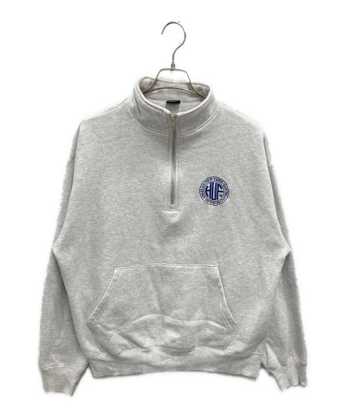 HUF（ハフ）HUF (ハフ) REGIONAL HALF ZIP FLEECE グレー サイズ:Lの古着・服飾アイテム