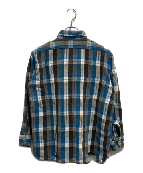 King Kole（キングコール）King Kole (キングコール) ヴィンテージチェックネルシャツ ブルー×グレー サイズ:不明の古着・服飾アイテム