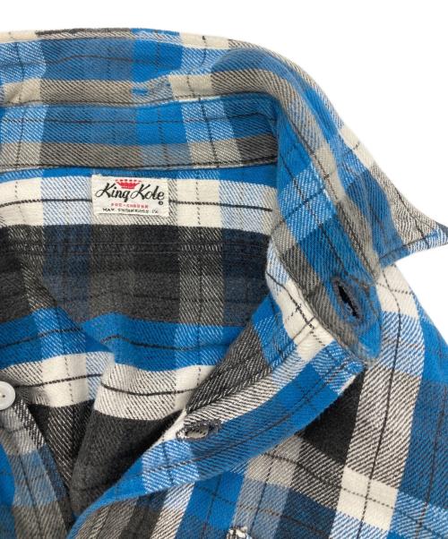 King Kole（キングコール）King Kole (キングコール) ヴィンテージチェックネルシャツ ブルー×グレー サイズ:不明の古着・服飾アイテム